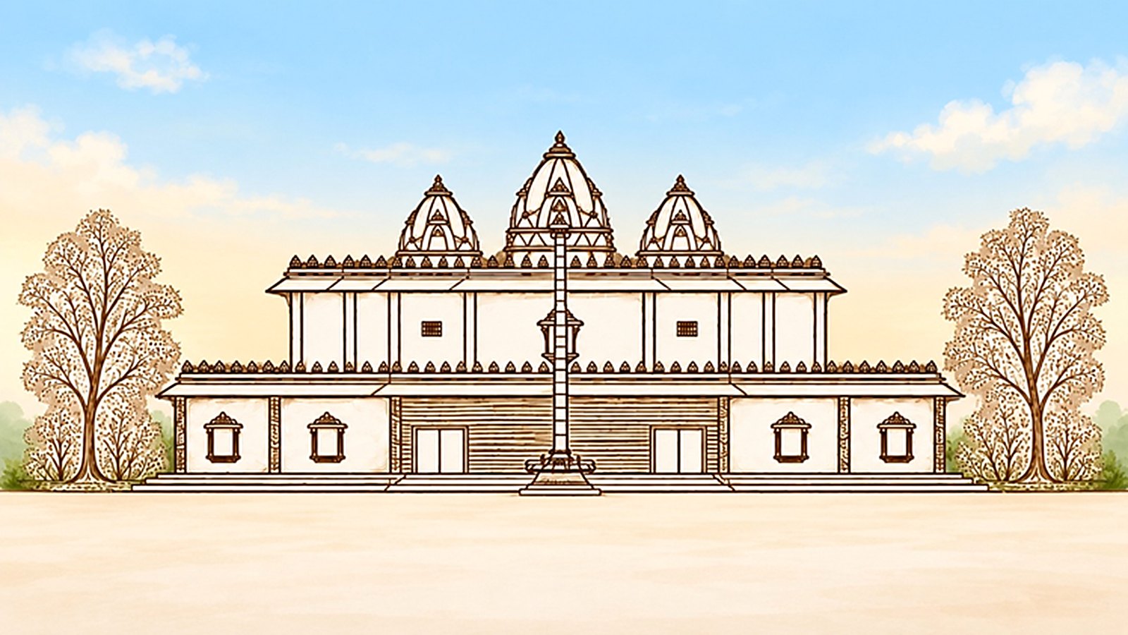 Architectural render of the planned Vision 2030 temple
